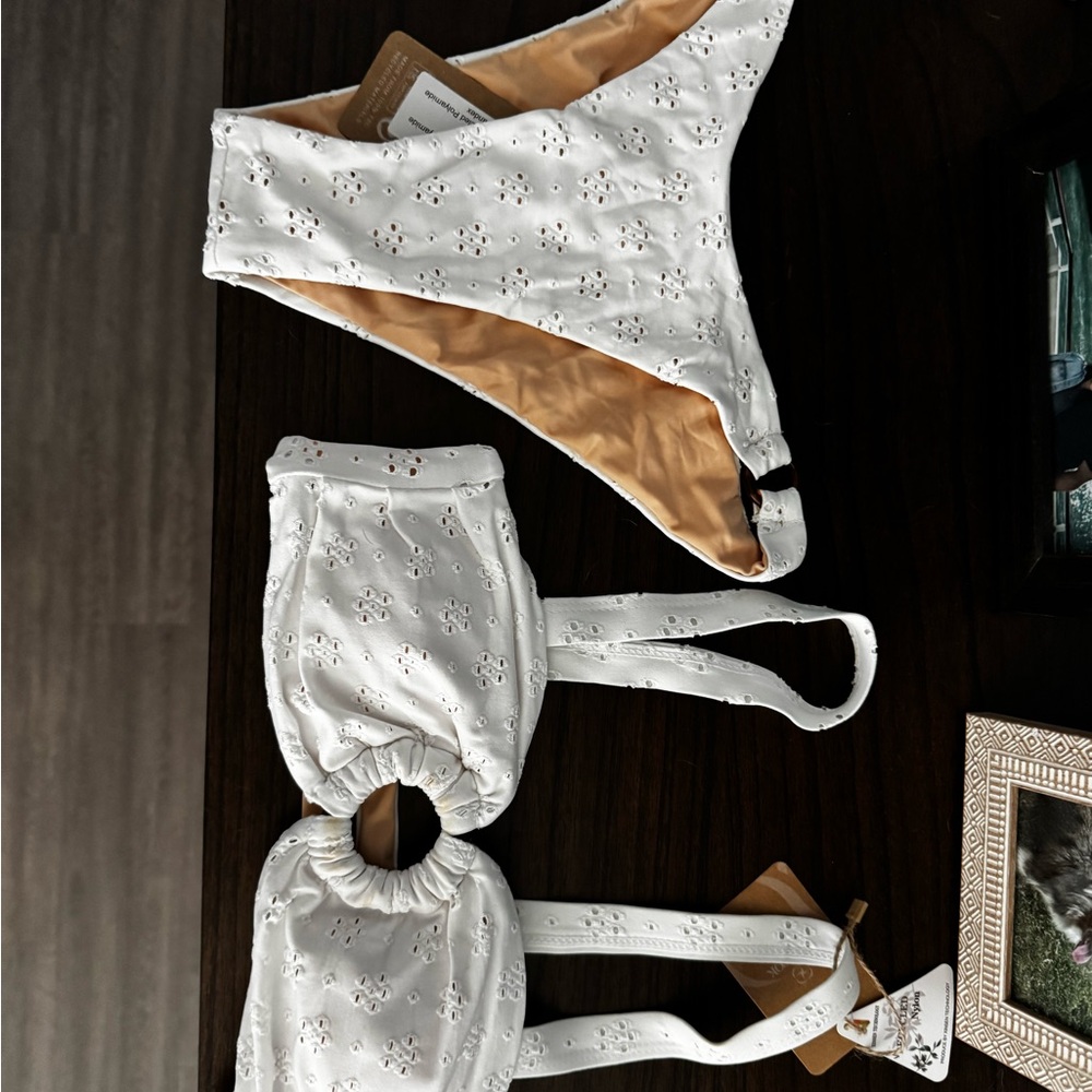 NWT- White Eyelet Bikini Set